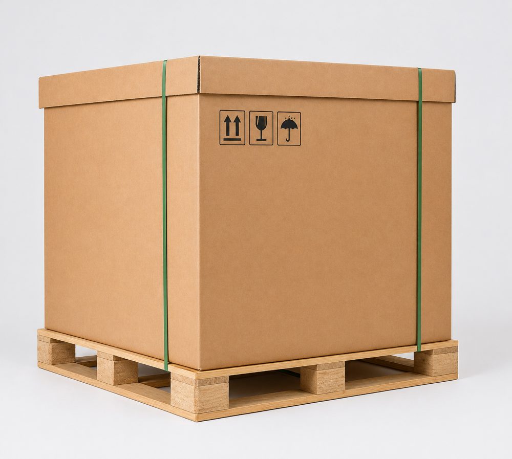 Caja corrugada industrial reforzada