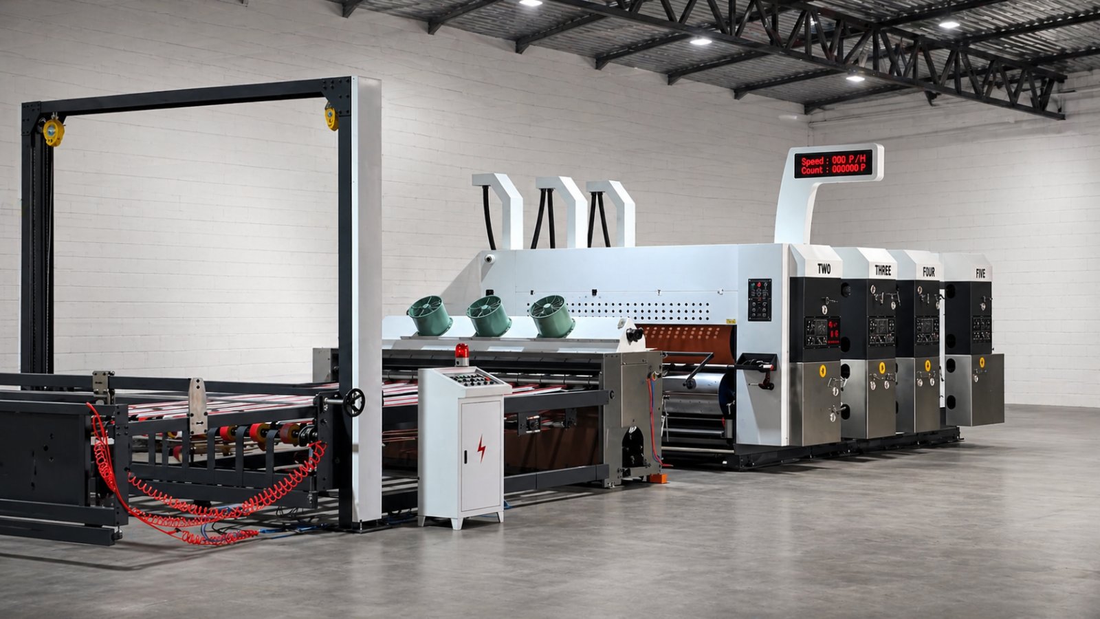 Máquina flexográfica en planta de Gonay